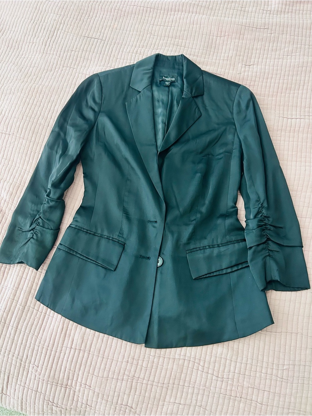 Sexy Boohoo Women's Black Satin Blazer
